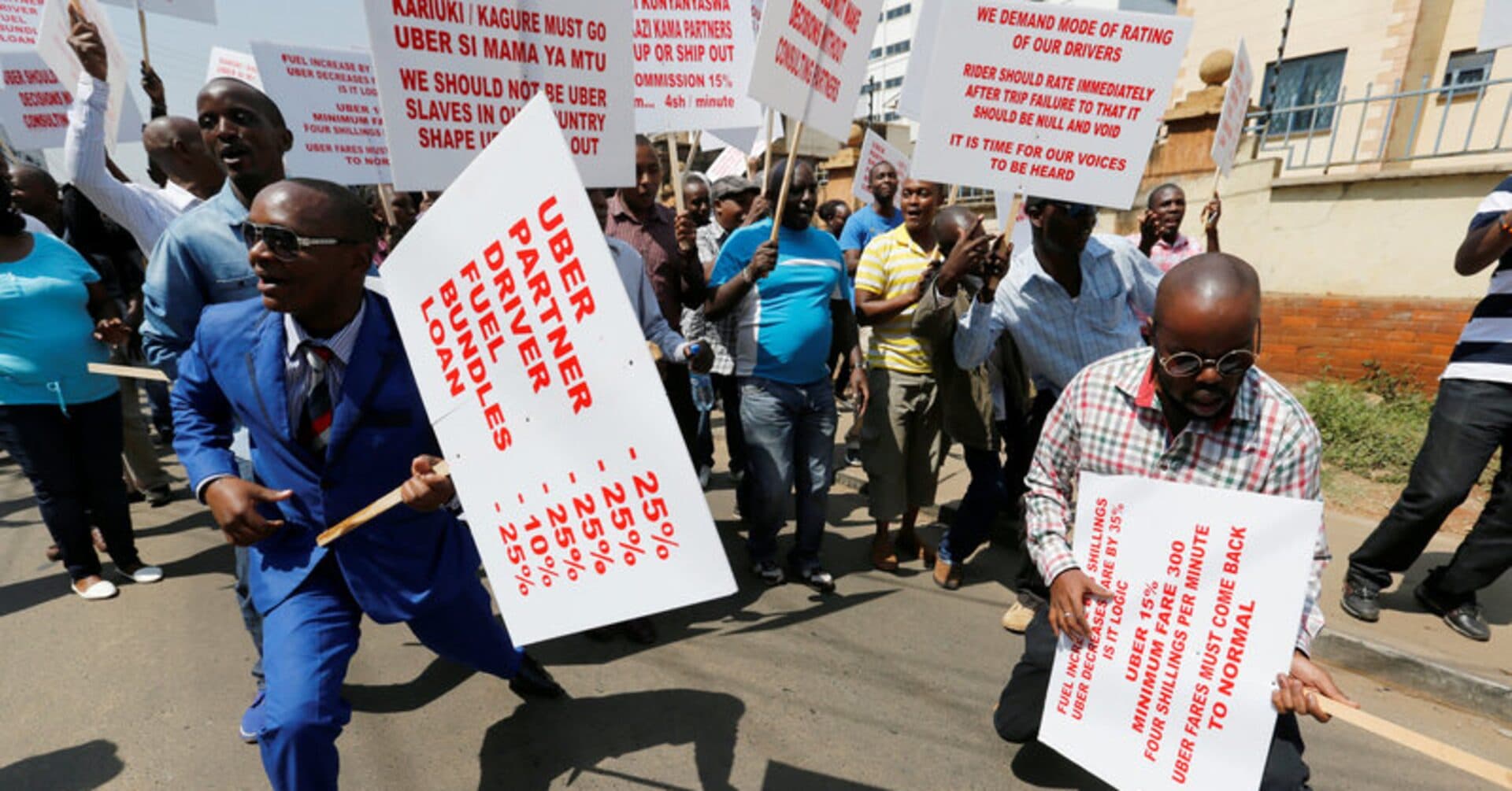 Hundreds of Uber drivers in Kenya go on strike after price cuts