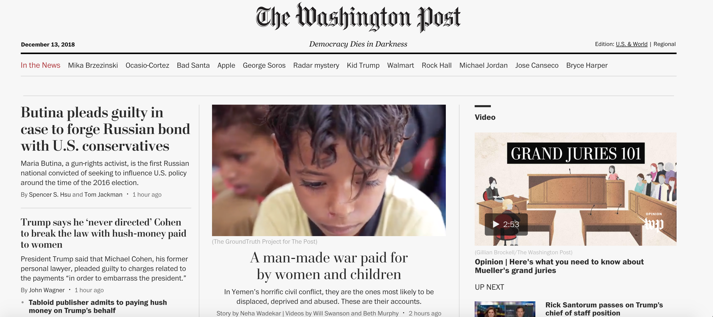 A Man-Made War Paid for by Women and Children – Washington Post (image)