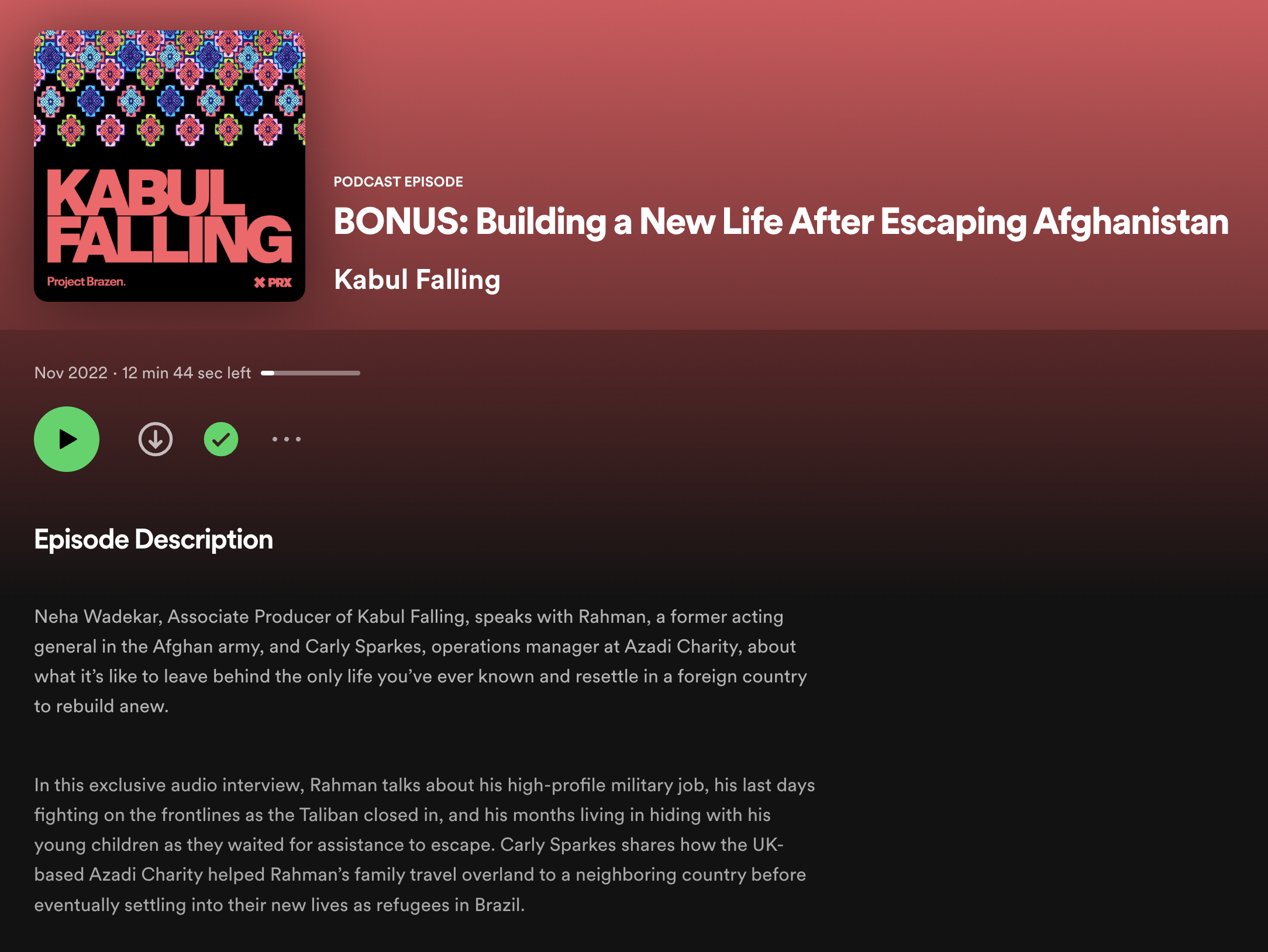 Kabul Falling: Bonus: Building a New Life After Escaping Afghanistan – Project Brazen (image)