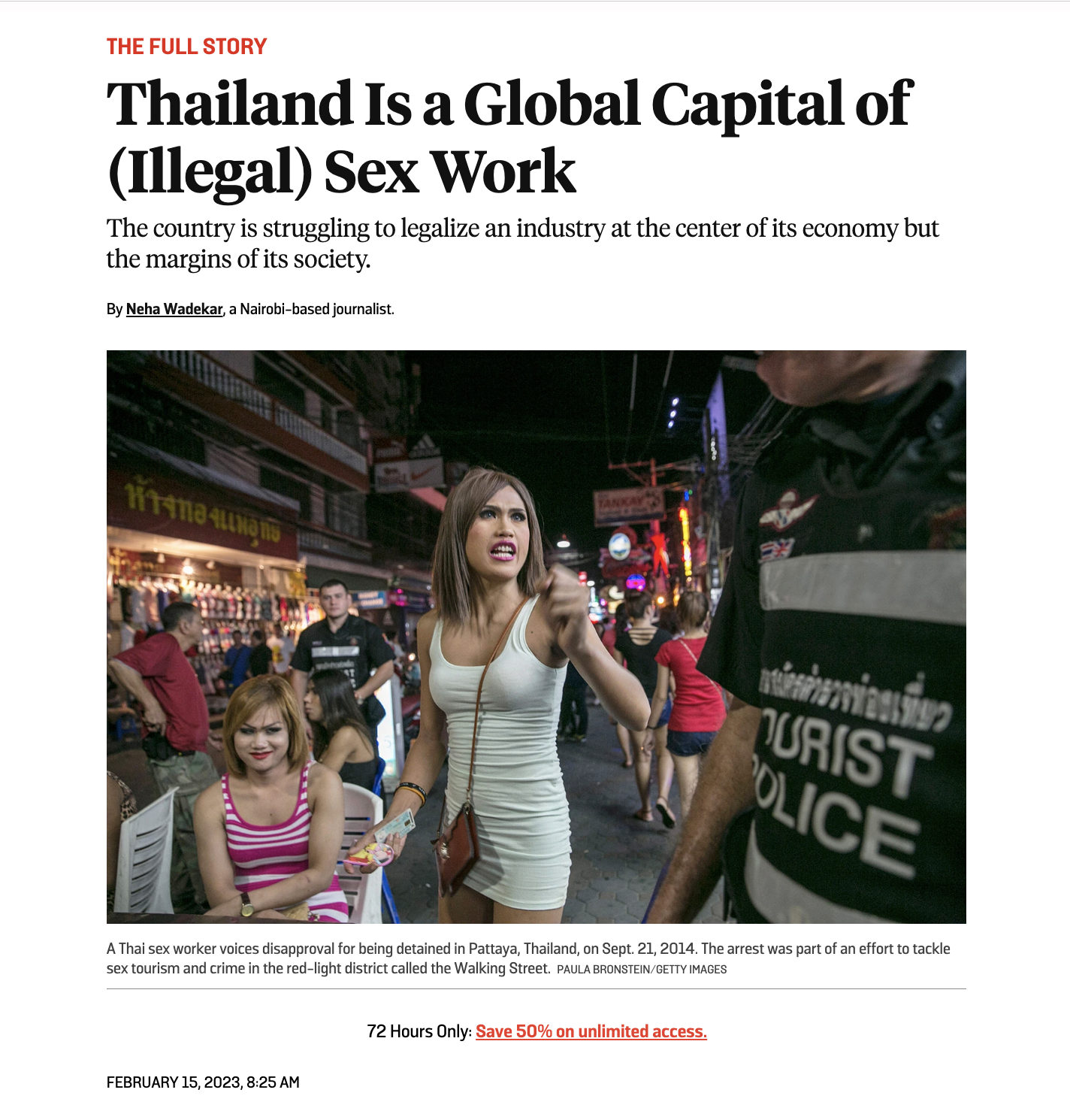 Thailand Is a Global Capital of (Illegal) Sex Work – Foreign Policy (image)
